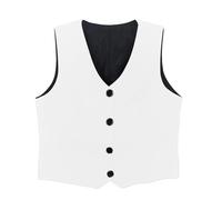 Generisch Elegante chaleco de niño de la categoría Boys Coat&jacket formal casual sin mangas chaqueta para la escuela todos los días, Blanco, 4-5 años
