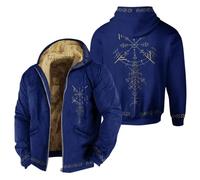 Generisch Elegante chaqueta de invierno de forro polar con cálido softshell para actividades al aire libre, resistente al viento, aislante del calor, abrigo deportivo para hombre, azul, XL
