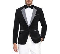 Generisch Elegante chaqueta de negocios con detalles metálicos para ocasiones formales, eventos nocturnos festivos, Negro , XXL