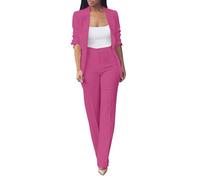 Generisch Elegante traje de negocios de 2 piezas, para oficina, 2 piezas, blazer de corte ajustado, para otoño, dos piezas, traje de boda, traje de fiesta, corte ajustado, ropa de calle, ropa de ocio