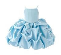 Generisch Elegante vestido de fiesta con parte superior de purpurina, falda abultada para ocasiones festivas, ajuste de ensueño para ropa de verano pequeña y apropiada para la edad con apliques