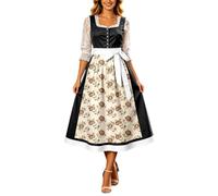 Generisch Elegante vestido de fiesta de cerveza con estampado floral, lazo imperio, perfecto para el tiempo libre, versátil, cómodo de llevar en cualquier época del año, estilo romántico con estampado