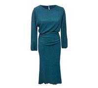 Generisch Elegante vestido de noche con ribete de lentejuelas Mangas largas con favorecedor corte de sirena y volantes fluidos para eventos festivos, verde, XXL