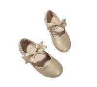 Generisch Elegantes bailarinas para niños pequeños con adornos florales como zapatos infantiles festivos para ocasiones especiales celebraciones, dorado, 24 EU