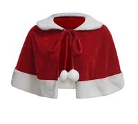 Generisch Elegantes envolturas de cosplay para mujer, estilo navideño, para invierno, moda de punto, accesorio festivo para noches frescas, rojo, L