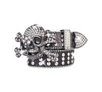 Generisch Elegantes hebillas de cinturón con cristales y diamantes de imitación, 3 diseños únicos disponibles, Negro , 120