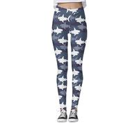 Generisch Elegantes leggings de yoga estampados con cintura para un ajuste óptimo, efecto moldeador, porcentaje elástico, perfecto para entrenamiento, correr y yoga, marine, XS