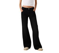 Generisch Elegantes vaqueros para mujer, adelgazantes, acampanados, cintura ajustable para un ajuste óptimo, pantalones vaqueros elásticos, cintura alta, corte bootcut, pantalones acampanados