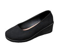 Generisch Elegantes zapatos casuales para el día a día. Diseño sin cordones. Cómodo tacón de cuña. Versátil para todas las estaciones. Perfecto para atuendos casuales., Negro , 41 EU