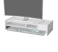 Generisch Elevador de escritorio | Monitor Stand Riser | Estantería de 3 niveles para configuración de escritorio de oficina | Organizador de escritorio | Gestión de cables, accesorios de ordenador