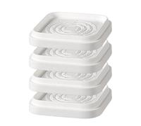 Generisch Elevadores de cama, 4 piezas, apilables, flexibles, no deslizantes, bloques cuadrados, elevadores de patas de silla, elevadores de sofás, resistentes para refrigerador
