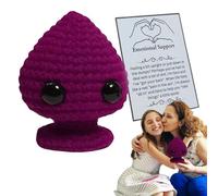 Generisch Emotional Plug Crochet, Inspirational Knitting Doll with Incentive Card, Handmade Encouragement Toy, Exquisita decoración emocional para familiares y