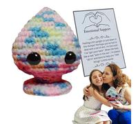 Generisch Emotional Plug Crochet, Inspirational Knitting Doll with Incentive Card, Handmade Encouragement Toy, Exquisita decoración emocional para familiares y
