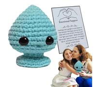Generisch Emotional Plug Crochet, Inspirational Knitting Doll with Incentive Card, Handmade Encouragement Toy, Exquisita decoración emocional para familiares y amigos