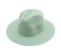 Generisch En sombreros de ala ancha para verano sol playa viaje, verde menta, talla única