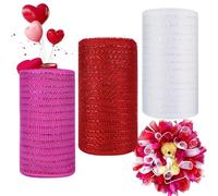 Generisch en Tessuto di San - 3 Rotoli di Nastro Avvolgente in Stoffa da 6 Pollici, Ideali per Imballaggi, Regali, Artigianato FAI da Te | Fasce Ornamentali per Decorazioni Festive, Matrimoni e
