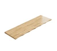 Generisch Encimera de madera maciza de 160 cm, 3,8 cm de grosor, con lavabo de integración de cerámica, borde ondulado, para armario de baño, mesa, proyectos de bricolaje, sin accesorios de hardware