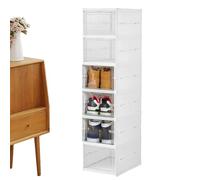 Generisch Entrada, plegable que ahorra espacio | Caja de almacenamiento transparente apilable para zapatillas, pasillo, dormitorio, botas de casa