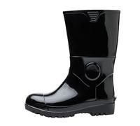 Generisch Equipment - Zapatos para hombre, resistentes a los golpes y perforaciones, para la industria y la minería, resistentes al aceite y a los álcalis, zapatos acuáticos blancos, tubo medio sin