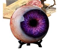 Generisch Escultura de globo ocular | Figura de ojo de terror realista, adornos de globo ocular de estilo gótico, para mesa, estantería, mesita de noche, dormitorio, bar, fiesta, casa espeluznante