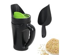 Generisch Esparcidor de mano para sal | 2,5 L apertura ajustable | dispensador de esmalte con pala | para nieve calzadas aceras deshielo