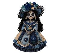 Generisch Esta guía de manualidades para muñecas de patchwork es un entusiasta creativo coleccionista de muñecas y fans de Halloween con decoración única hecha a mano para interiores (D, 25 cm x 15 cm