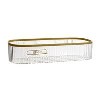 Generisch Estantería de pared esquinera para baño - Estantería rectangular de esquina autoadhesiva sin perforaciones con base hueca para cosméticos