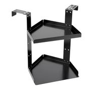 Generisch Estantería esquinera para área cúbica, organizador de 2 niveles, altura ajustable para celdas de oficina con ganchos, para baño, esquina, oficina, cocina, pared, dormitorio, sala de estar