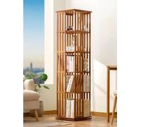 Generisch Estantería giratoria de 360°, estantería giratoria con 5/6 niveles, torre de librería giratoria, organizador de estantería, vitrina para la oficina, el hogar y el salón (5 niveles)
