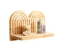 Generisch Estantes flotantes de madera | Soporte de decoración sin taladros - Estantes de esquina rústicos | Para pasillo interior hogar sala de estar estudio dormitorio familia amigos