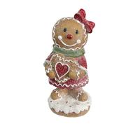 Generisch Estatua de decoración navideña, figura de gingerbread de resina, de vacaciones, pieza de exhibición, bonito acento de escritorio para la bandeja, el escritorio, el abrigo, la mesa o