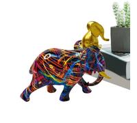 Generisch Estatua de elefante para la decoración del hogar figuras | Esculturas de elefante para decoración de mesa, sala de estar, oficina, entrada de habitación infantil, tiendas