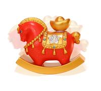 Generisch Estatua de festival - Year of the Horse Desktop Figure, Traditional Lunar New Year Decoration, Resin Material Construction, Mejora el estado de ánimo de la oficina en el hogar, festival de