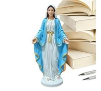 Generisch Estatua de la Virgen - Figura católica con los brazos abiertos - resina María decorativa | para salón, dormitorio, baño, chimenea, escritorio, armario