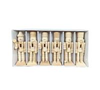 Generisch Estatua de Nutcracker - 6 piezas hechas a mano sin Figuras para festivales coleccionables para sala de estar | Fireplace Entrance Bedroom Kid Room Bathroom Acción de Gracias, 12 cm
