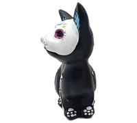 Generisch Estatua de perro de Halloween - Modelo de esqueleto de perro negro | Decoración de estatua animal de Halloween | Figura artística de perro muerto | Escultura de esqueleto para decoraciones