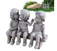 Generisch Estatua de primer beso al aire libre | Figura en miniatura linda resistente a la intemperie para el hogar | Niño y niña Primer Amor Figura de Jardín | Parejas Familias Vacaciones Cumpleaños