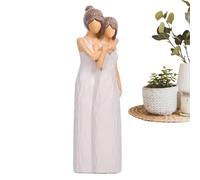 Generisch Estatuilla de madre e hija | Estatua de la mayor Bond Mon e Hija | Elegante escultura de resina expresa las relaciones amorosas entre la madre y la figura