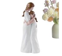 Generisch Estatuilla de madre e hija | Estatua de la mayor Bond Mon e Hija | Elegante escultura de resina expresa las relaciones amorosas entre la madre y la figura