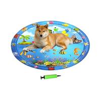 Generisch Esterilla de agua para gatos, almohadilla de refrigeración inflable para mascotas, 99 x 99 cm, cojín de refrigeración con bomba para perros y gatos, verano, exterior e interior