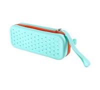 Generisch Estuche de gafas de silicona, estuche para gafas de natación, estuche para gafas de natación con orificios de drenaje, organizador de tapones para los oídos, bolsa de gran capacidad con