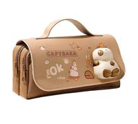 Generisch Estuche Estético - Estuche Capybara Panda Estuche para Aula - Portalápices con Juguete Elástico para Niños Niñas Mujeres Escuela Oficina Estudiante Fiesta de Cumpleaños Regalo, Cyp.phara