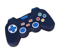 Generisch Estuche para videoconsolas - Estuche para videojuegos de gran capacidad, resistente con cremallera resistente y divertido diseño de consola, escritorio de deberes de viaje escolar, azul