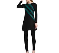 Generisch été 2026 - Traje de baño musulmán para mujer de gran tamaño, pantalones conservadores de manga larga con gorro de natación conjunto de tres piezas para trajes de baño modernos, verde, XXL