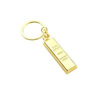 Generisch Exclusiva joya para banco, diseño de Bullion, llave de cadena, idea de regalo, aleación de oro noble para accesorios elegantes, dorado, talla única
