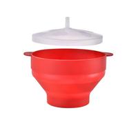 Generisch Fabricante de microondas plegable | Cuenco de silicona para palomitas de maíz con tapa para hacer estallar sin aceite | Resistente al calor Easy Clean Popper para aperitivos de cocina, cine