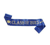 Generisch Faja de graduación de 2025 con mensaje personalizado que he hecho mi graduación para decoración de ceremonias festivas, azul, talla única
