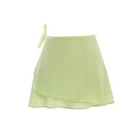 Generisch Falda de ballet para adultos, una falda para practicar bailes, falda de gasa, delantal de gasa, baile diario, corbata, falda corta, verde, L