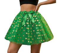 Generisch Falda de carnaval para actuaciones, disfraces de fiesta y ocasiones festivas con diseño fluido y ajuste cómodo para bailarinas y artistas, verde, talla única