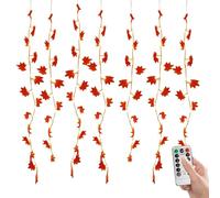 Generisch Fall String Lights, USB Fall Leaves Garland Lights, 8 Modes with Remote and Timer, Warm Ambient Lighting for Thanksgiving, Bedroom, Fireplace, Wall, Farmhouse, Patio, 3.28 pies